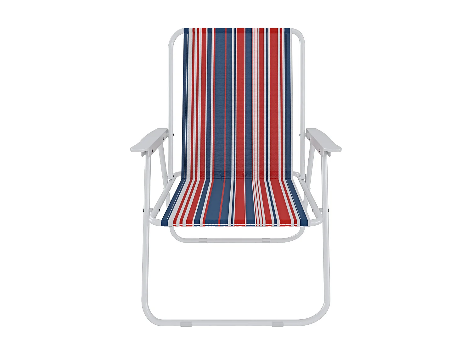 Sedia Pieghevole Da Spiaggia Campeggio Camping Leggera E Resistente In Metallo In Tessuto Oxford 600D Con Braccioli Seggiola Multicolore Rosso Blu