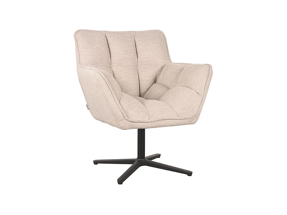 Fauteuil Ian 76x72x87 cm - Naturel - Boucle