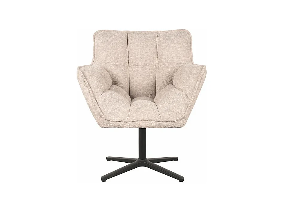 Fauteuil Ian 76x72x87 cm - Naturel - Boucle