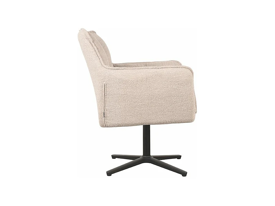 Fauteuil Ian 76x72x87 cm - Naturel - Boucle