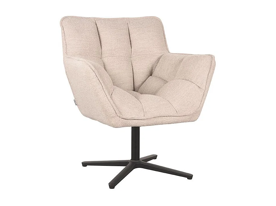 Fauteuil Ian 76x72x87 cm - Naturel - Boucle