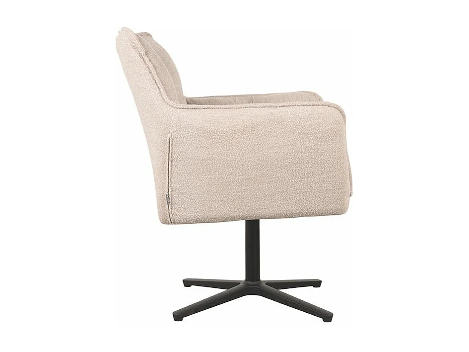 Fauteuil Ian 76x72x87 cm - Naturel - Boucle