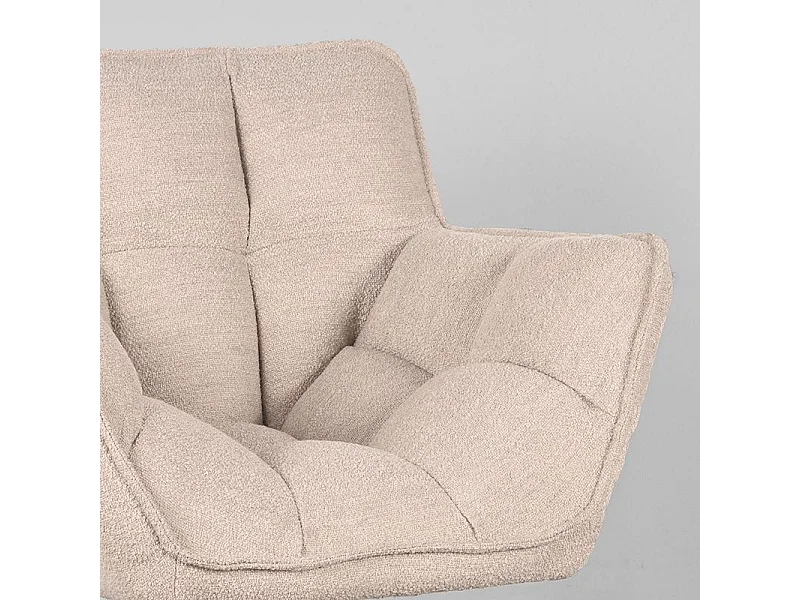 Fauteuil Ian 76x72x87 cm - Naturel - Boucle