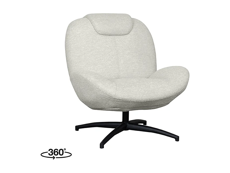 Fauteuil Clayton - Naturel - Tissu