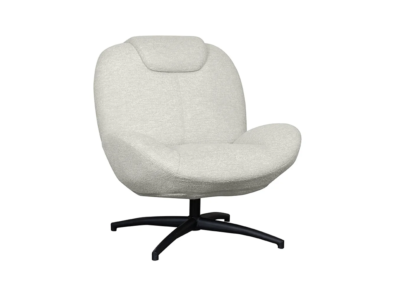 Fauteuil Clayton - Naturel - Stof