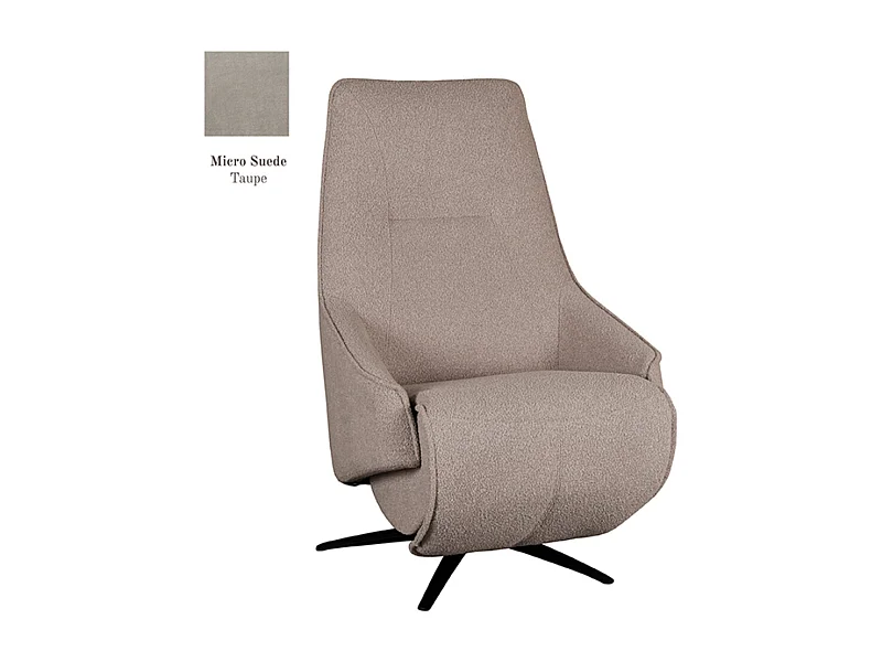 Sessel Odense - Taupe - Mikro-Wildleder - Elektrisch - 87x68x110 cm