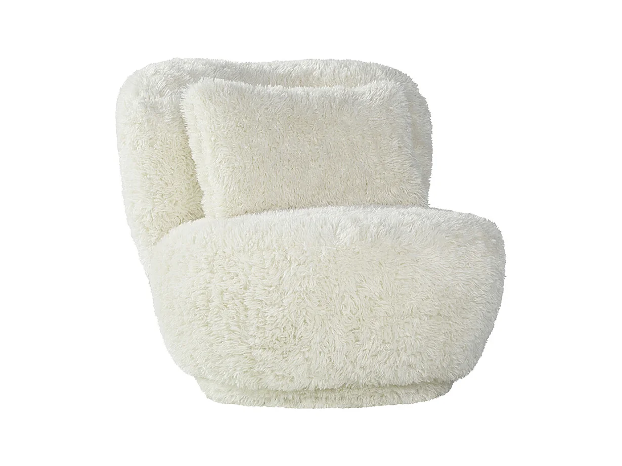 Fauteuil Doodle - Crème - Tissu - 90x87x73 cm