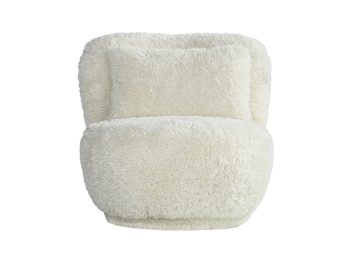 Fauteuil Doodle - Crème - Tissu - 90x87x73 cm