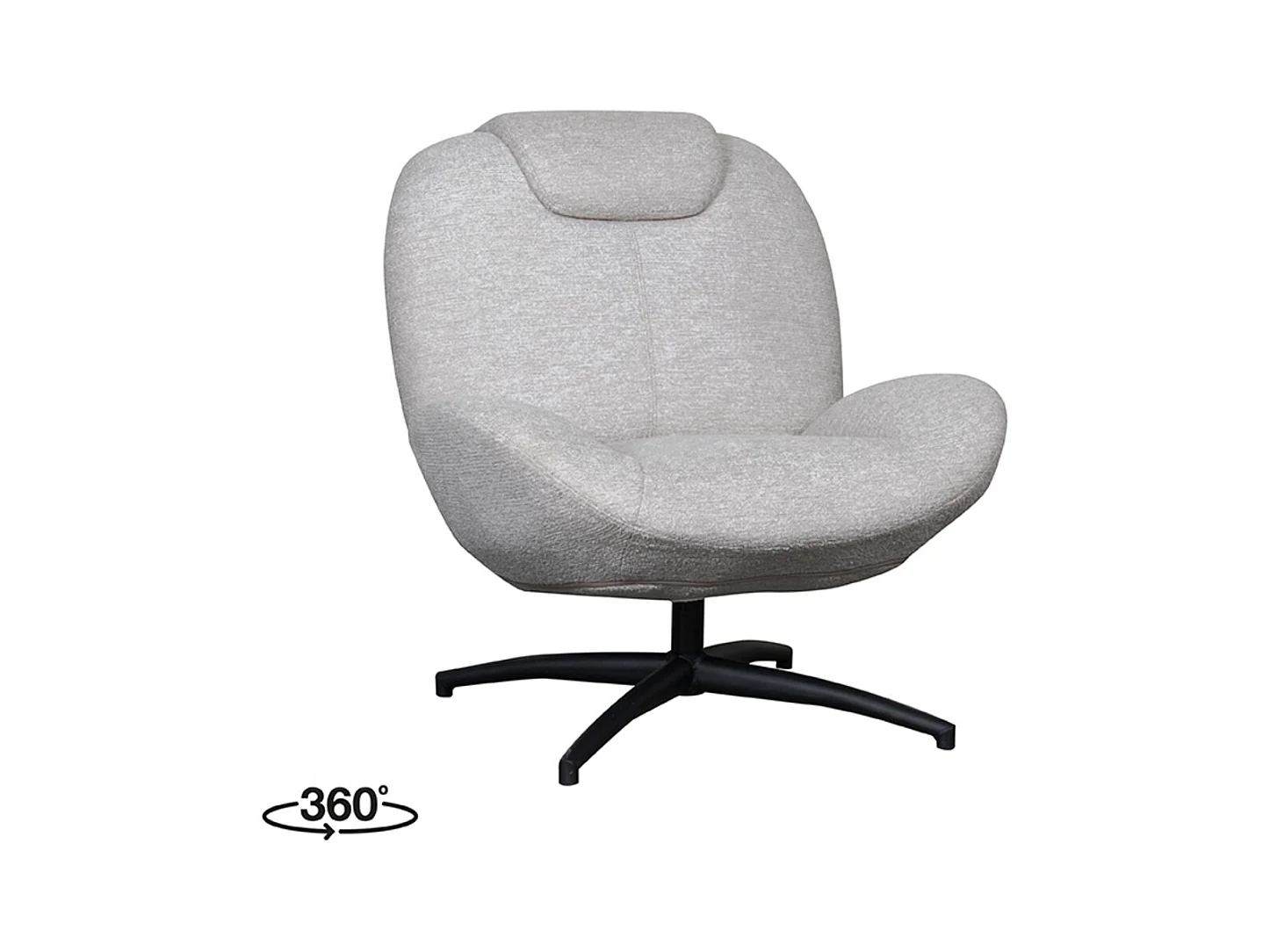 Fauteuil Clayton - Naturel - Tissu