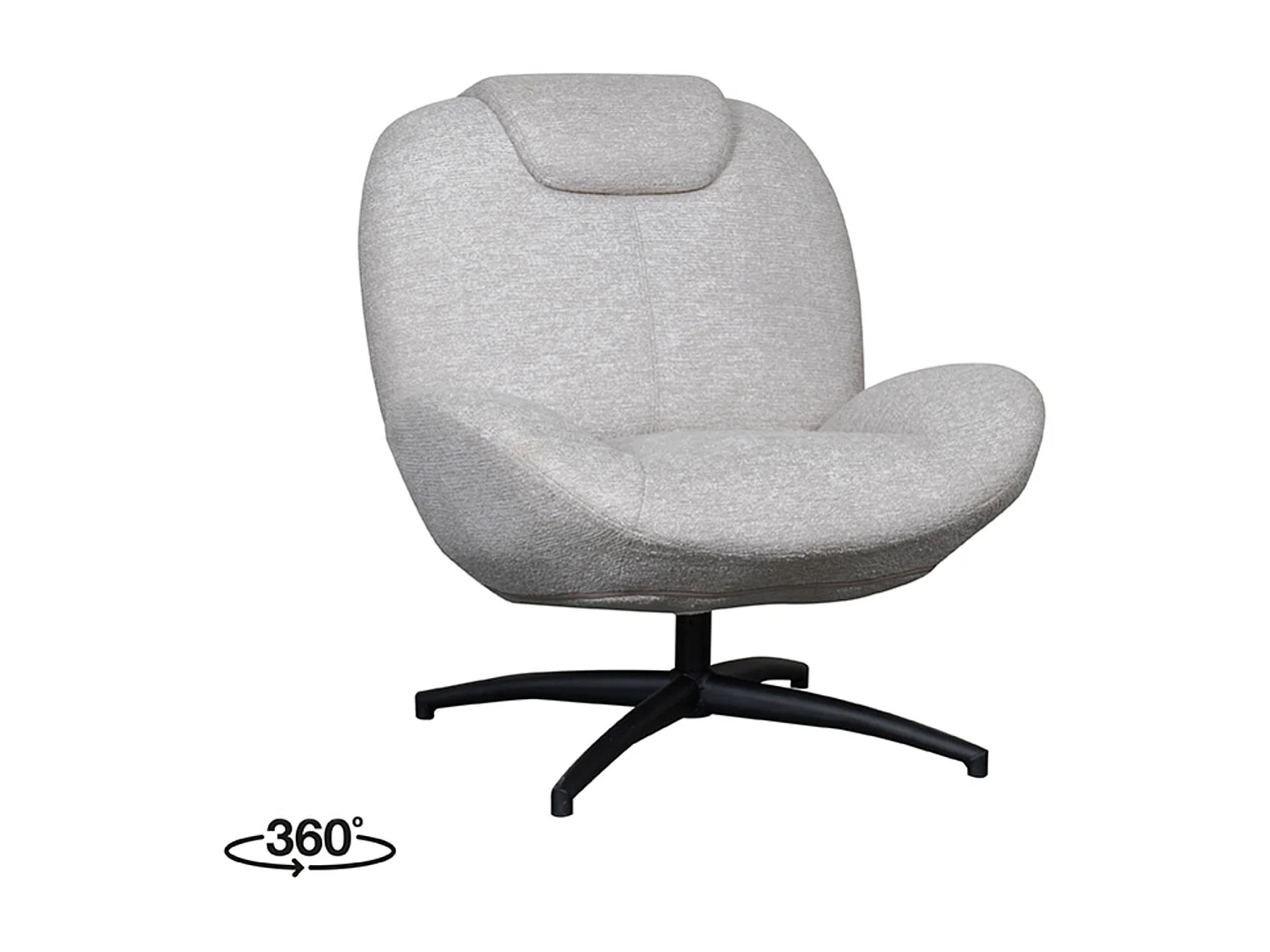 Fauteuil Clayton - Naturel - Tissu