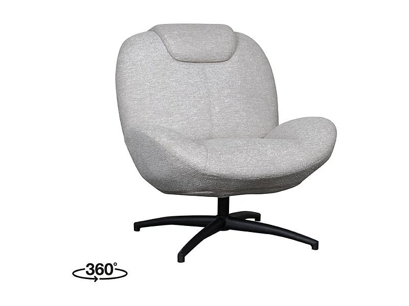 Fauteuil Clayton - Naturel - Tissu