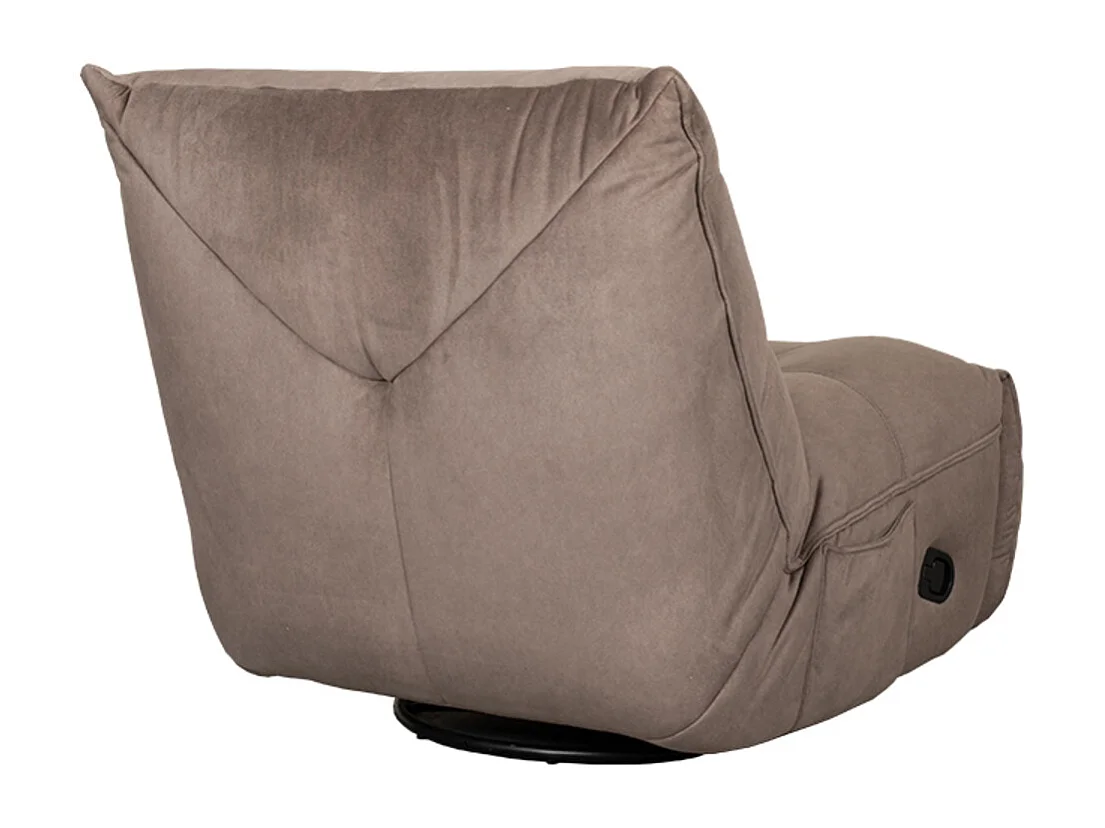 Relaxfauteuil Take It Easy Taupe Cosmo in Katoen met Inklapbare Voetensteun, Optimaal Comfort voor Volwassenen
