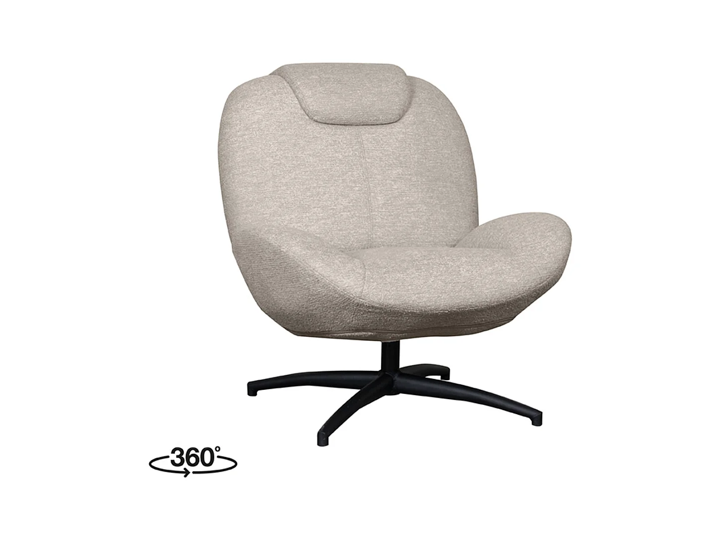 Fauteuil Clayton - Taupe - Tissu