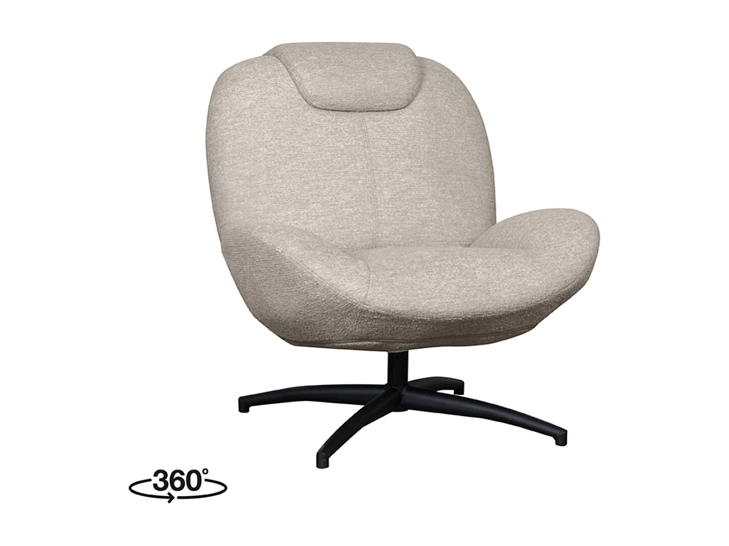 Fauteuil Clayton - Taupe - Tissu