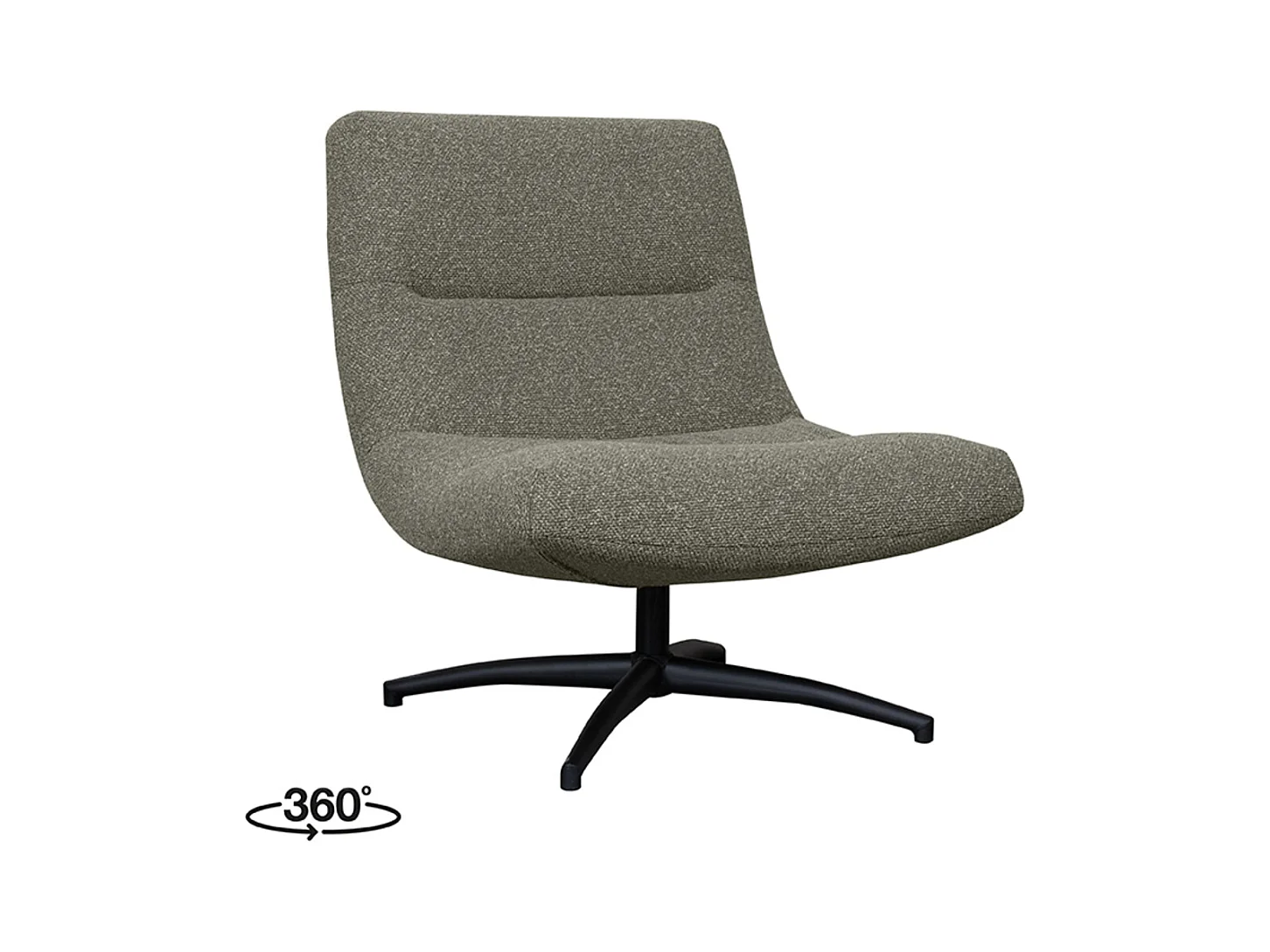 Fauteuil Calix - Gris truffe - Boucle