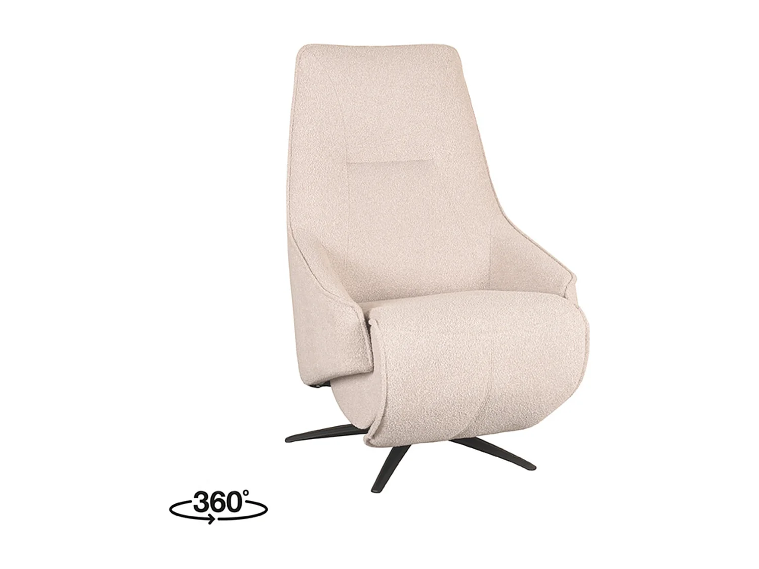 Sessel Odense - Natur - Boucle - Elektrisch - 87x68x110 cm