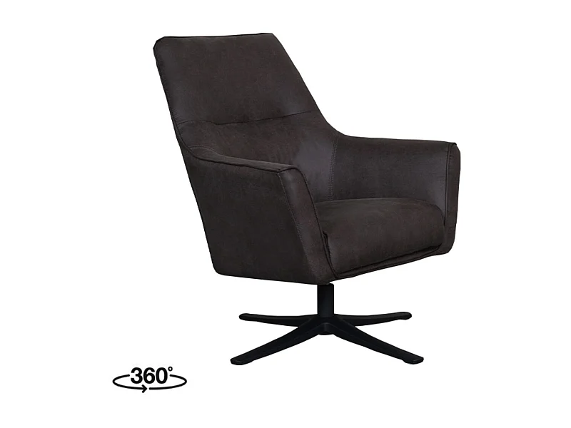 Fauteuil Tod - Anthracite - Micro Suede