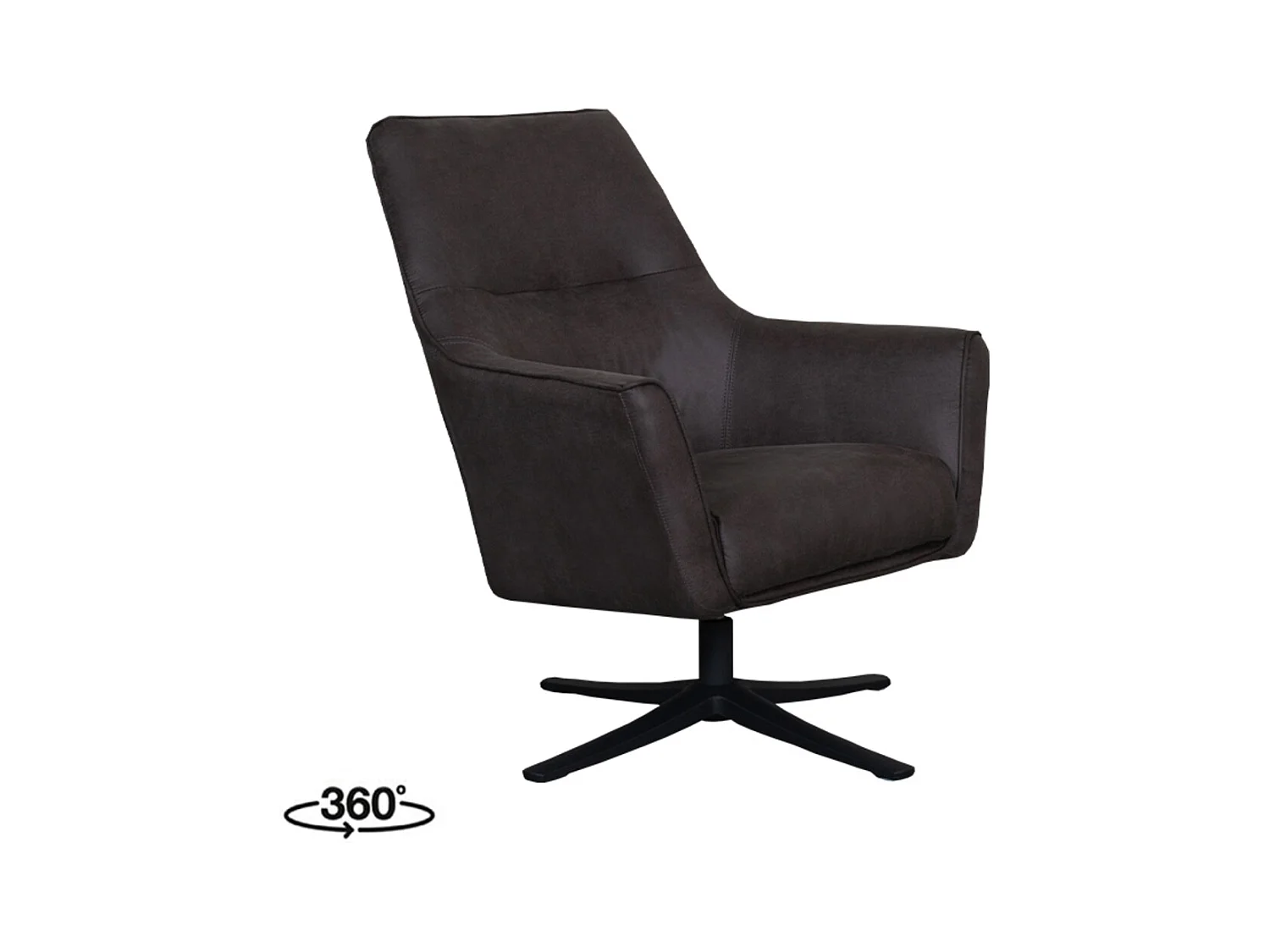Fauteuil Tod - Anthracite - Micro Suede
