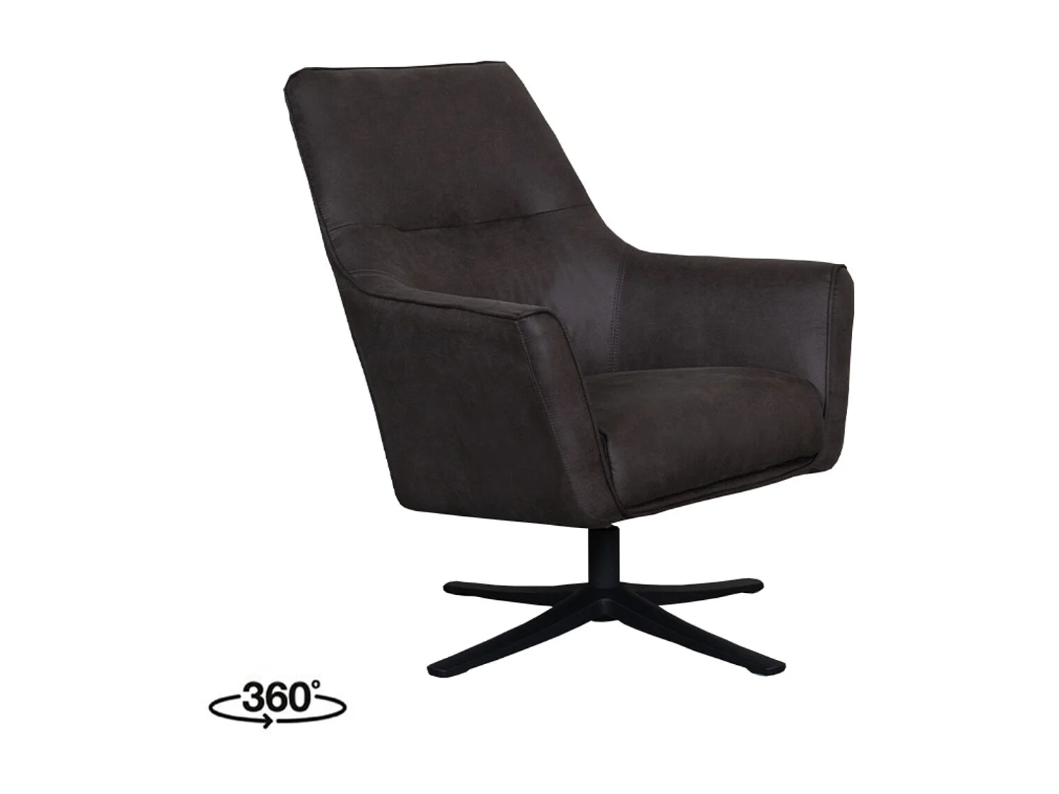 Fauteuil Tod - Anthracite - Micro Suede