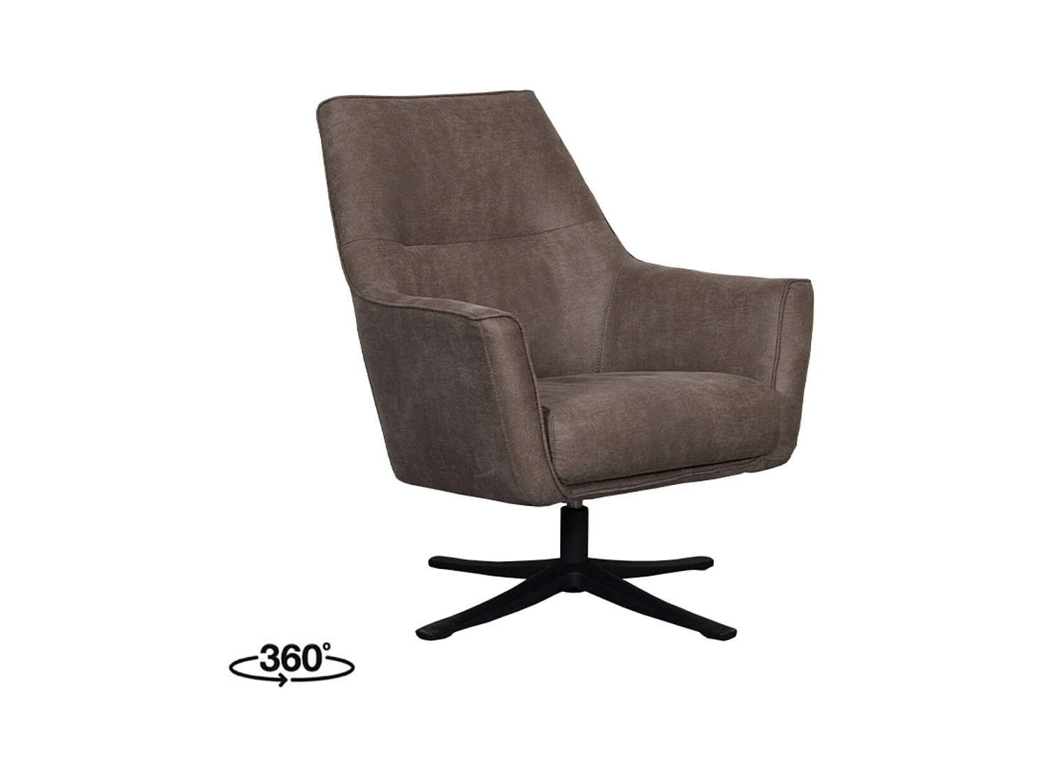 Fauteuil Tod - Taupe - Micro Suede