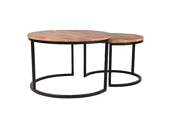 Salontafel Set Double - Rough - Mangohout