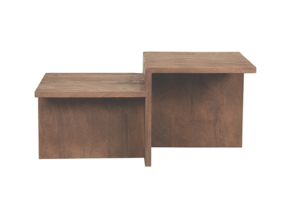 Salontafel Skip - Espresso - Mangohout - 50x90x40 cm