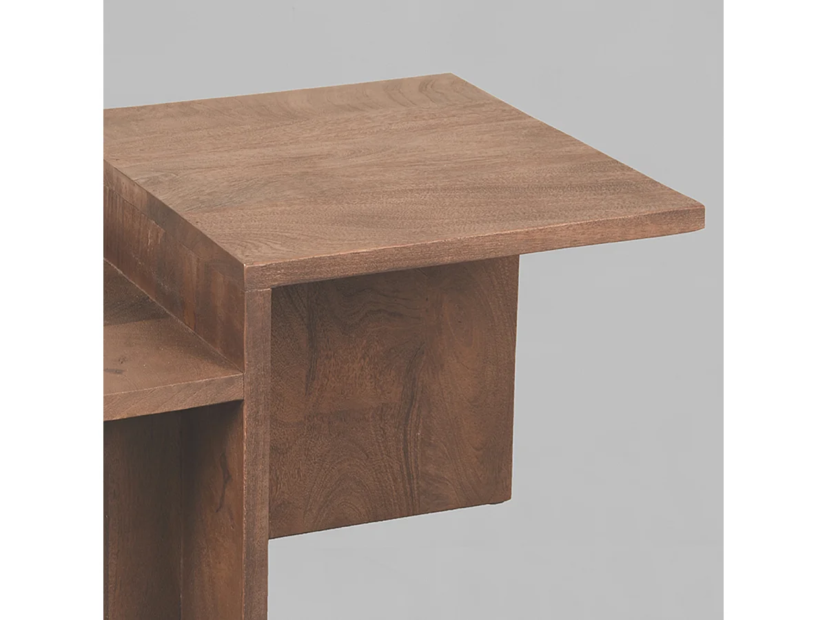Table basse Skip - Espresso - Bois de manguier - 50x90x40 cm
