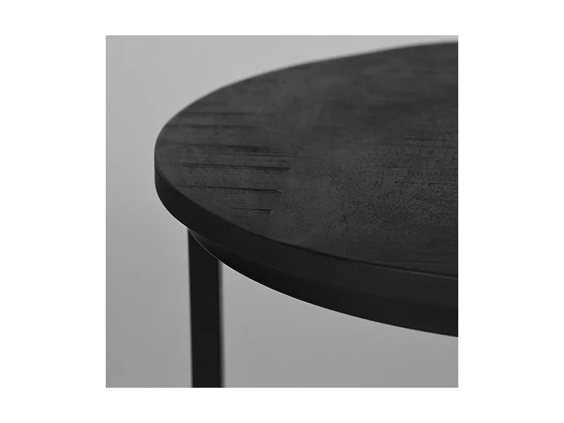 Table basse Duo - Noire - Bois de manguier