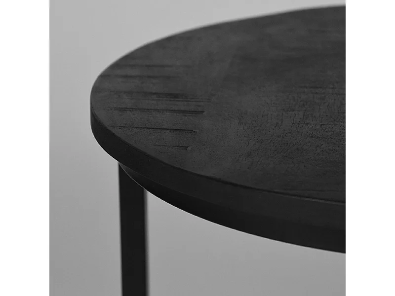 Table basse Duo - Noire - Bois de manguier