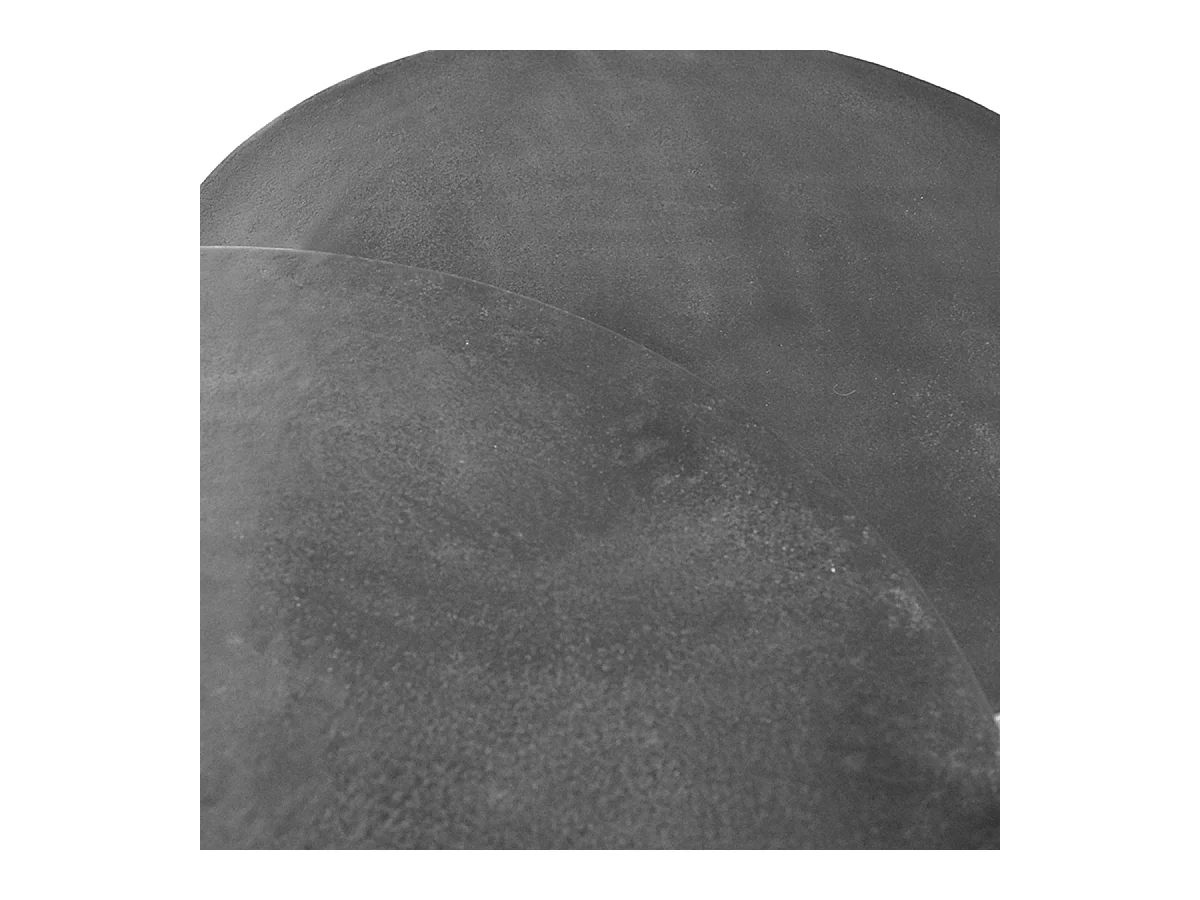 Grande table basse - Frêne antique - Métal - 75 cm