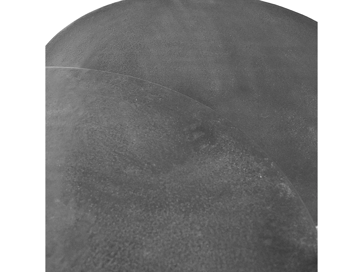 Grande table basse - Frêne antique - Métal - 75 cm