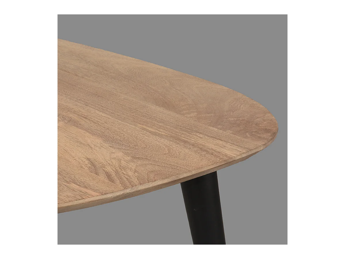 Table basse Set Rock 110x64x39 cm - Brut - Bois de manguier - Lot de 2