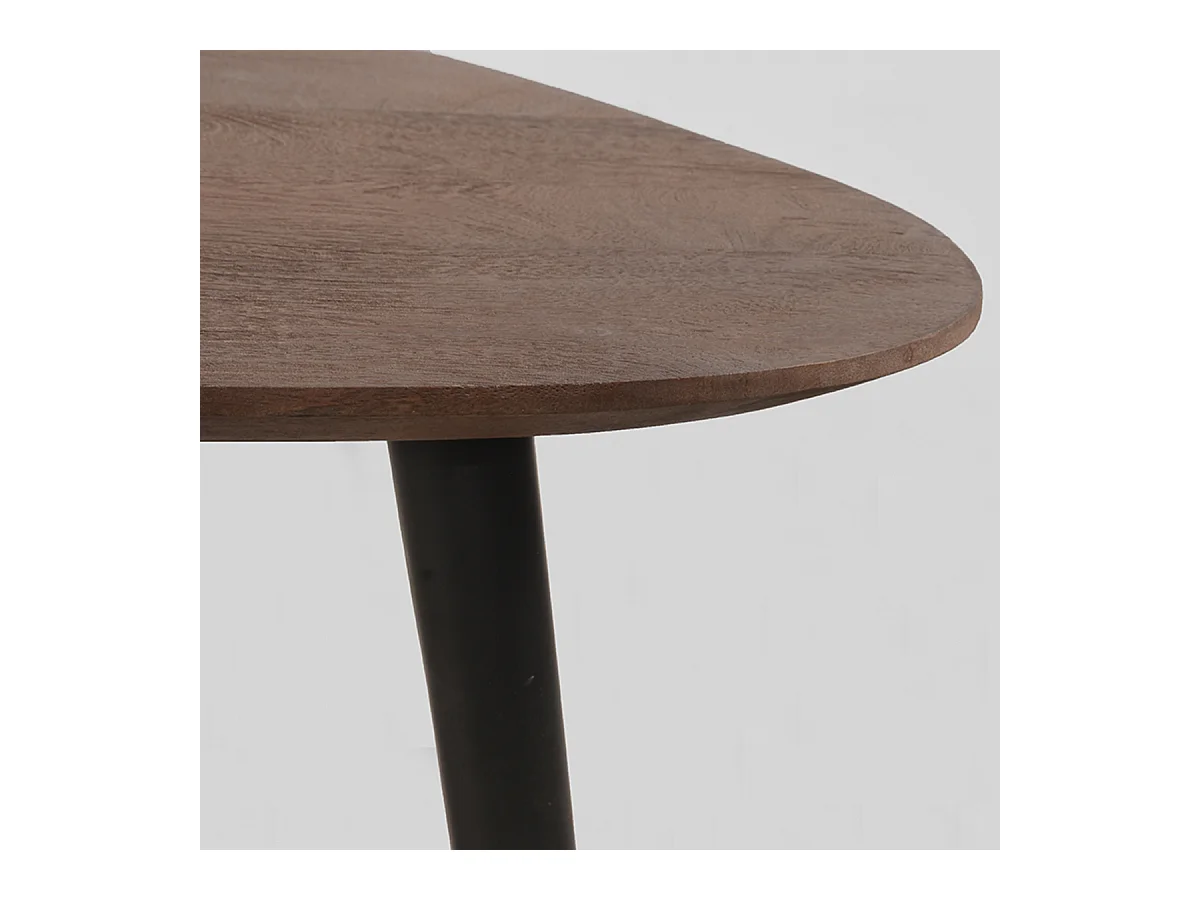 Table basse Rock 110x64x39 cm - Espresso - Bois de manguier - Lot de 2