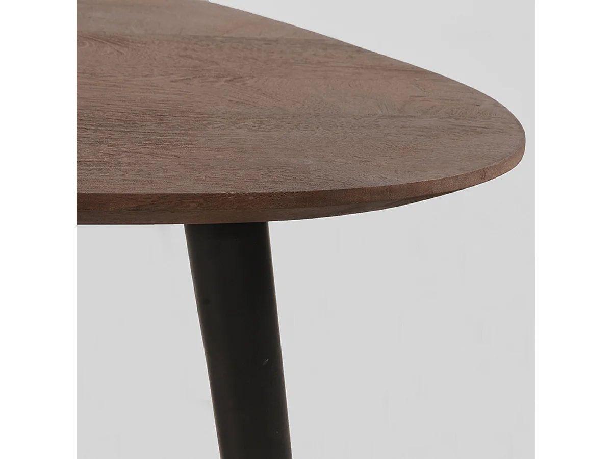 Table basse Rock 110x64x39 cm - Espresso - Bois de manguier - Lot de 2