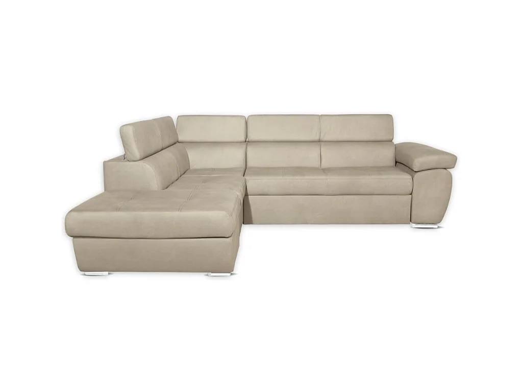 Divano angolare Fiona con penisola sinistra tessuto cappuccino barrel09