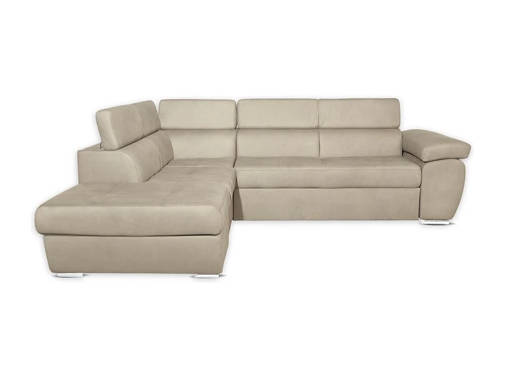 Divano angolare Fiona con penisola sinistra tessuto cappuccino barrel09