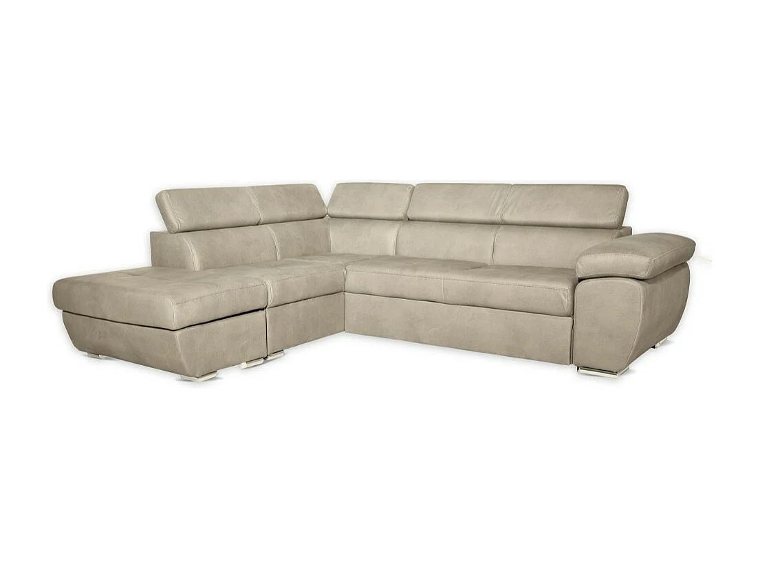 Divano angolare Fiona con penisola sinistra tessuto cappuccino barrel09