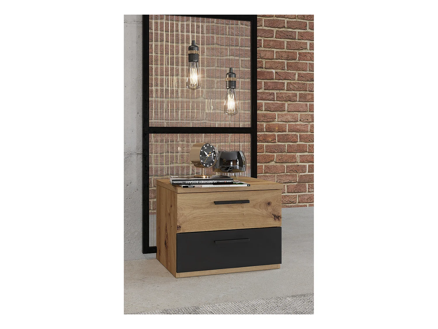 Nachtkastje met twee lades SIGMA
