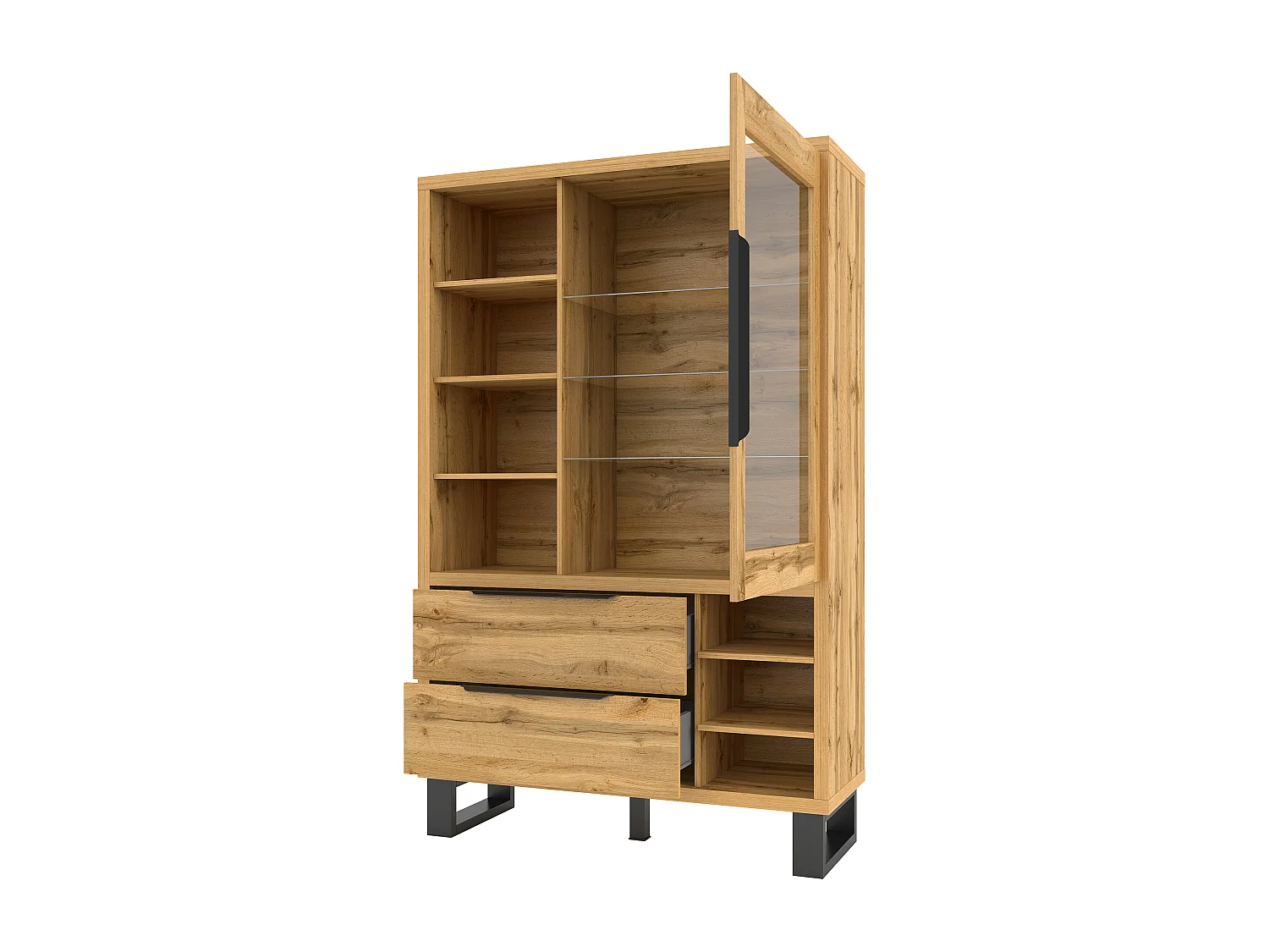 Vitrine à deux tiroirs HALLE