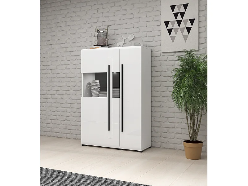 Vitrine met twee glazen deuren TULSA