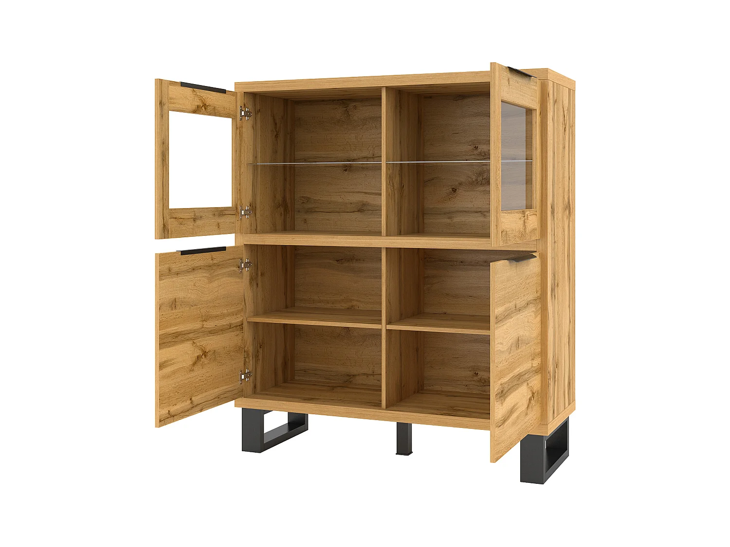 Commode à quatre portes vitrées HALLE