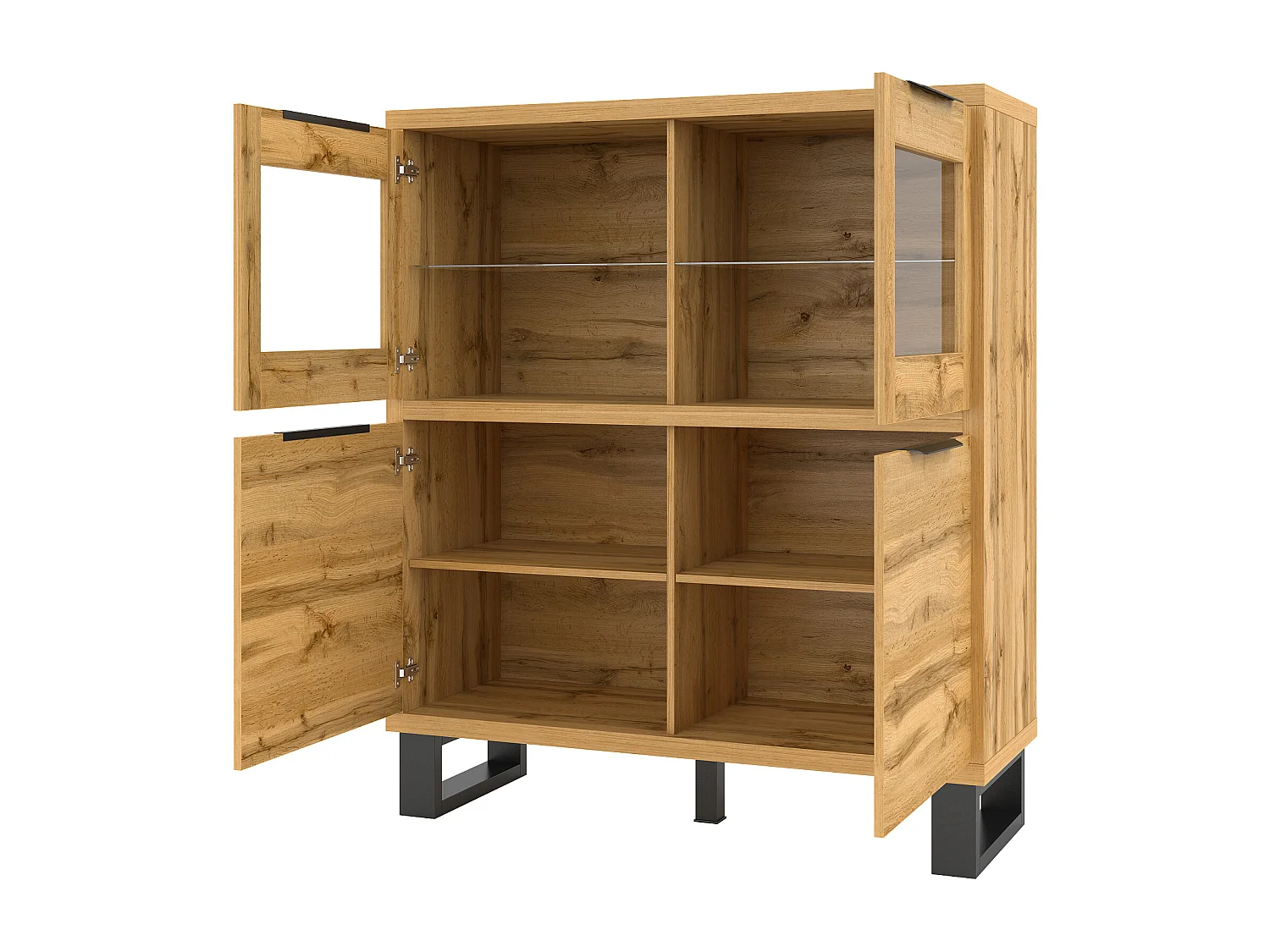 Commode à quatre portes vitrées HALLE