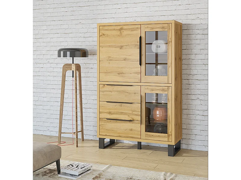 Vitrine à trois tiroirs HALLE