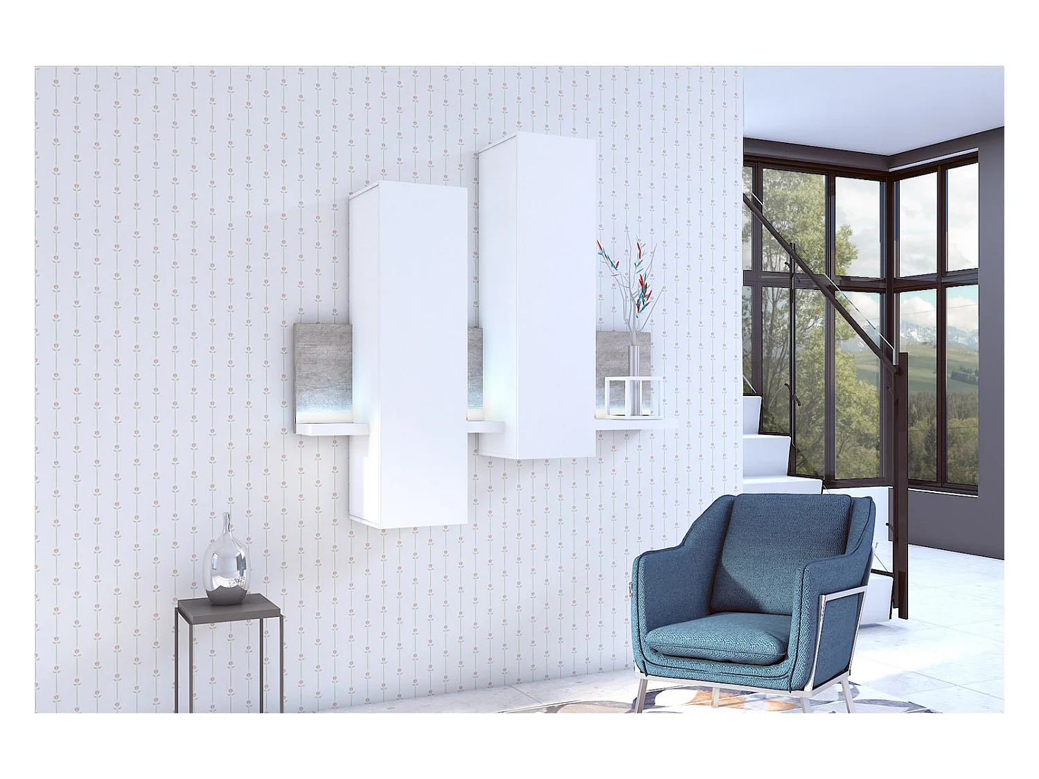 Vitrine suspendue avec deux portes BOTA