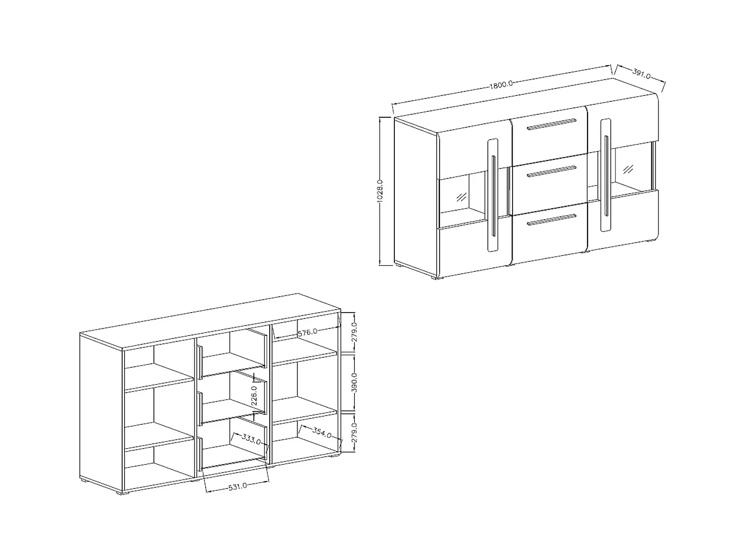 Commode à deux portes TULSA