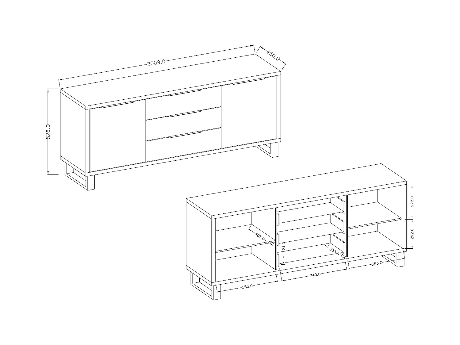 Commode à deux portes HALLE
