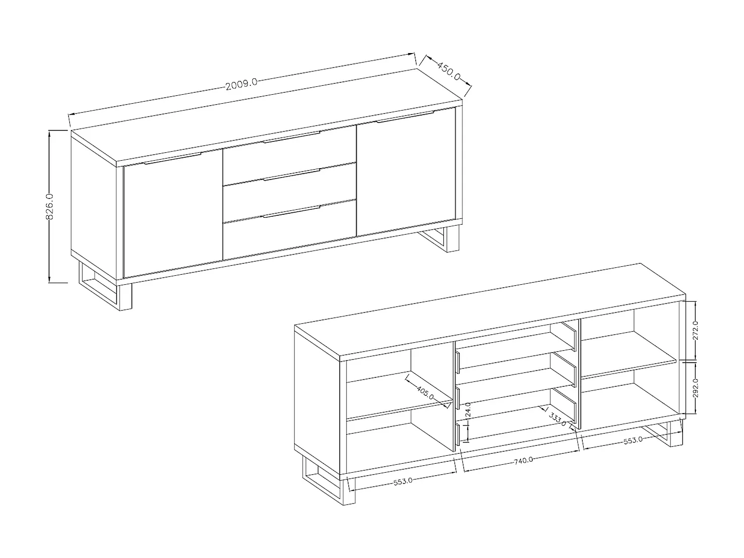 Commode à deux portes HALLE