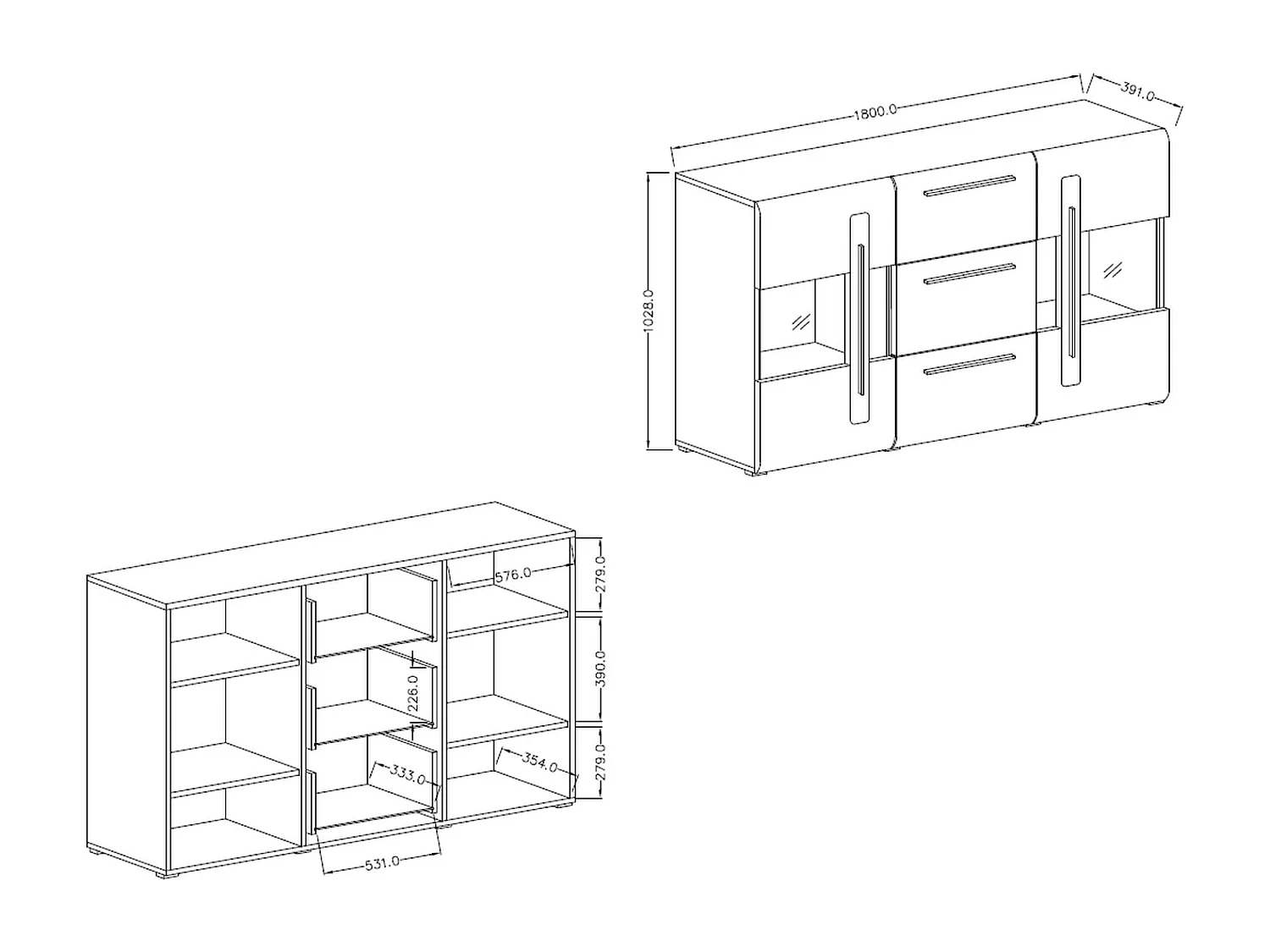 Commode à deux portes TULSA