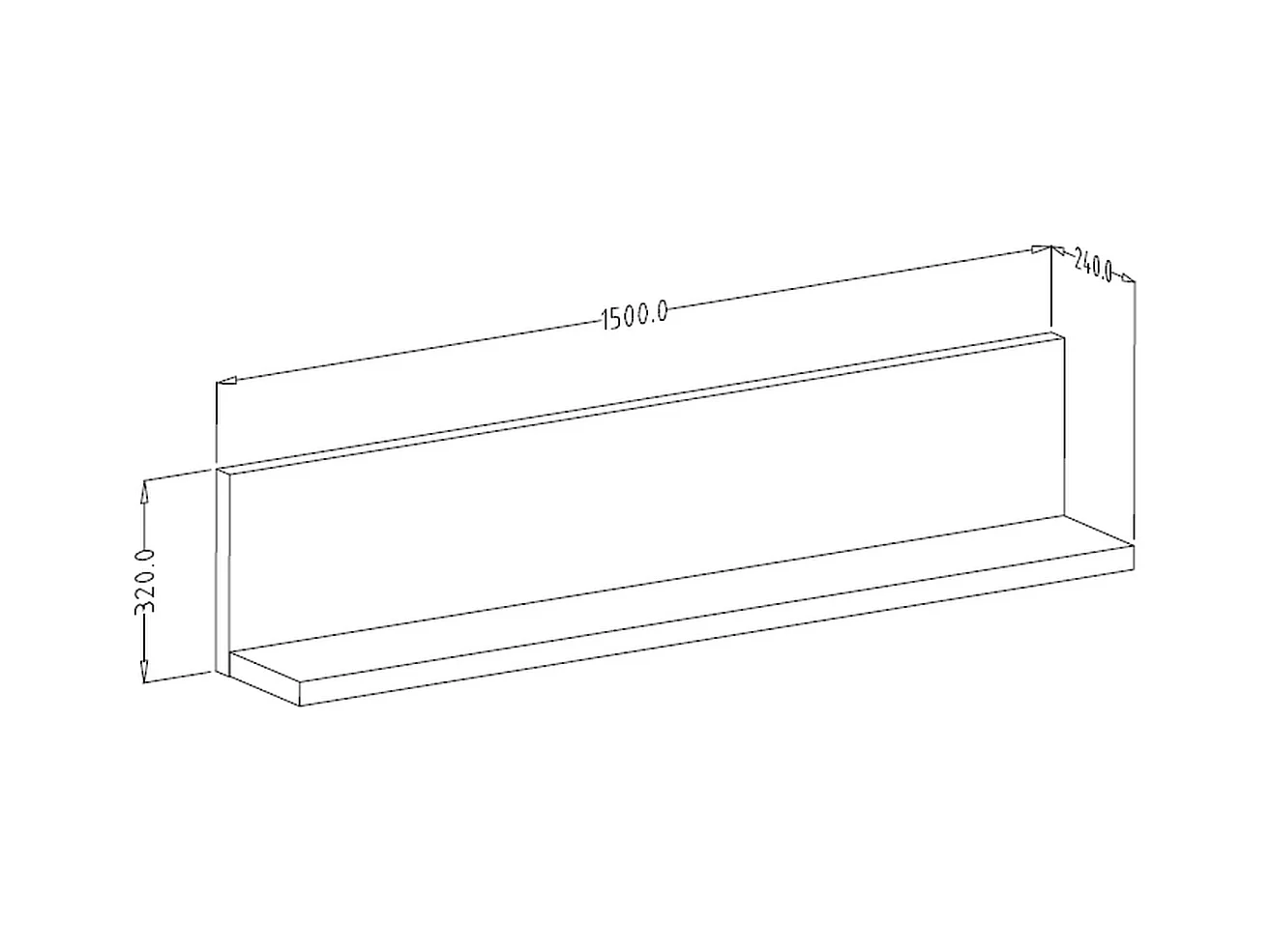 Wandregal BOTA 150 cm