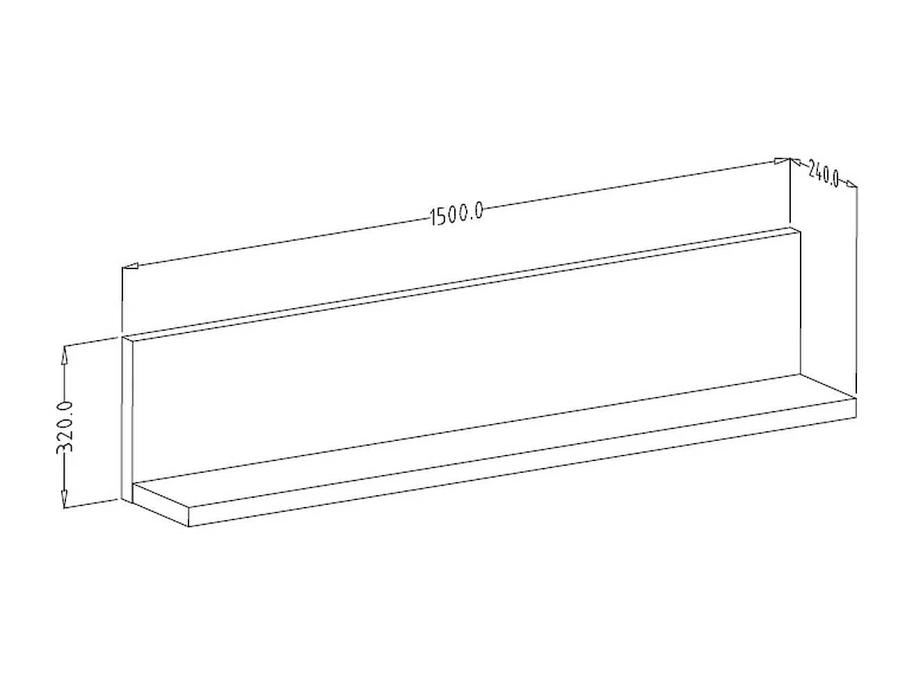 Wandplank BOTA 150 cm